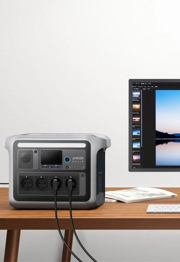 Anker Tragbare Powerstation SOLIX C1000 - Szenario Home Office